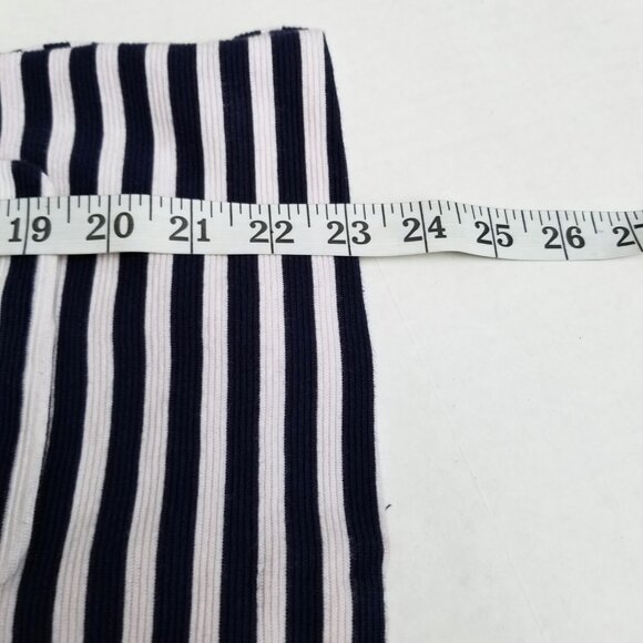 Merona Navy White Striped Blazer M Preppy Coastal Nautical Stretch - Picture 10 of 10